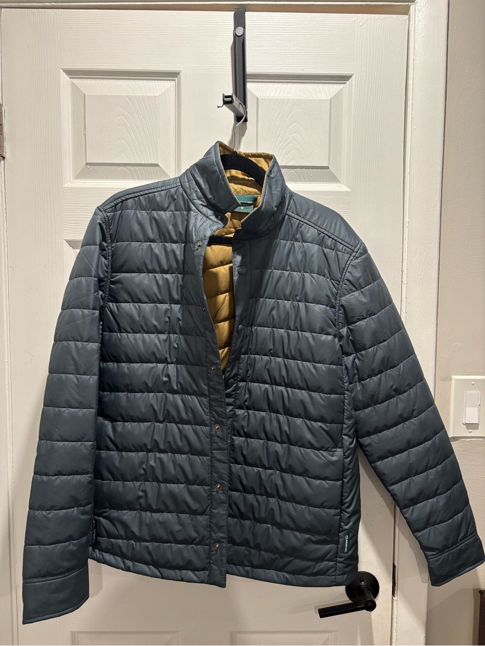 Wolverine Navy Quilted Lightweight Jacket with Mustard Lining